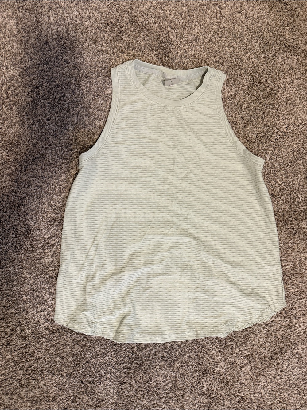 Light Mint Ribbed Muscle Tank Top